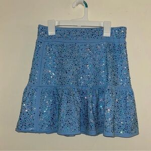 Queen of Sparkles Blue sparkle Skirt size small